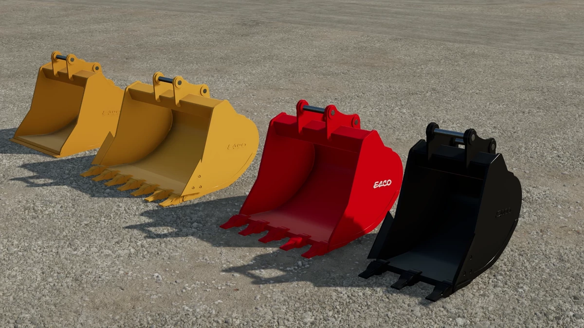 Fs22 40 60 Ton Excavator Bucket Pack Forbidden Mods Einfach Verboten Gut 7475