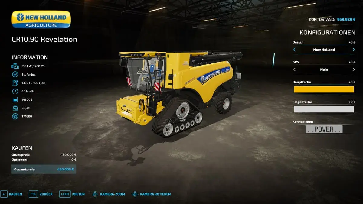 NEW HOLLAND CR 10.90 PACK BLACK LADY LandwirtschaftsSimulator 22 Mods