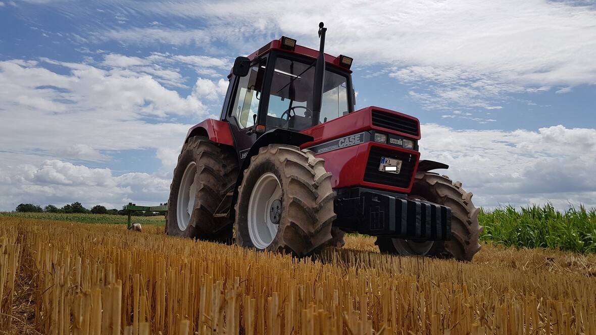 Mein Case IH 845XL beim Grubbern