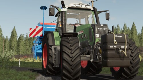 Fendt 718 Vario TMS + Lemken Saphir 8