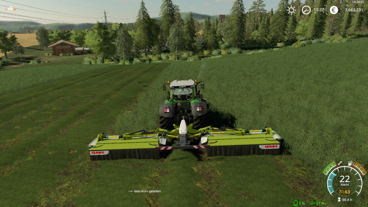 Mit 939 und Claas butterfly am mähen