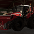 Massey Ferguson 7700S mit Kverneland 6m Drille