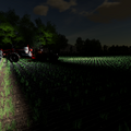 Night spraying herbicide with beatiful beast of a tractor Valtra G and Kuhn