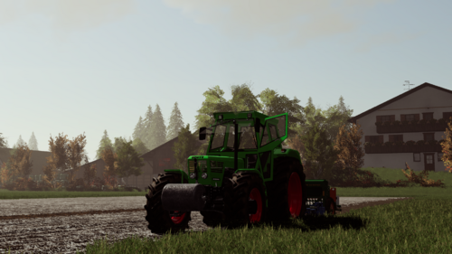 Deutz D10006 am drillen der zwischen Frucht