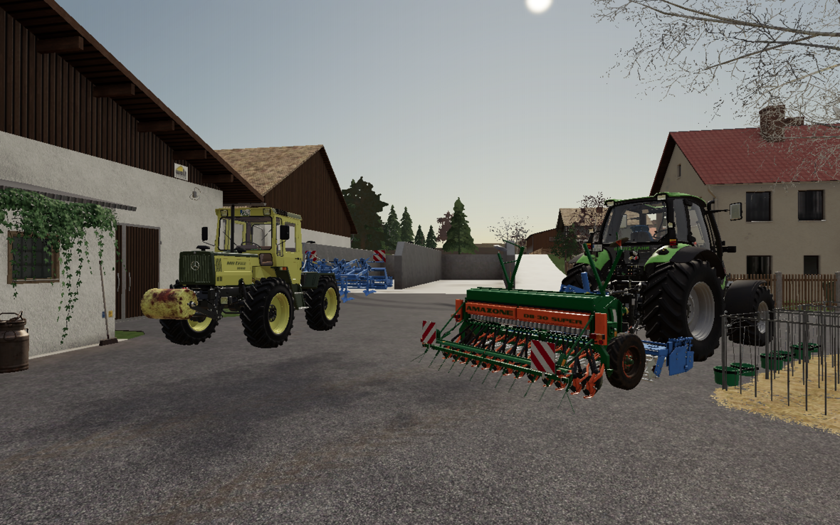 Mein 150 Agrostar mit Rabe Kreiselegge und Amazone D8-30 Super.