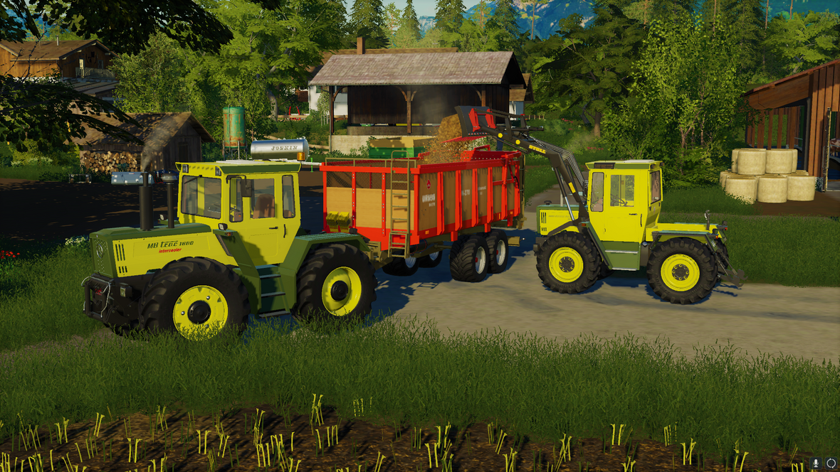 Mit den MB-Trac 1800 am Mist fahren auf der Holzermap.