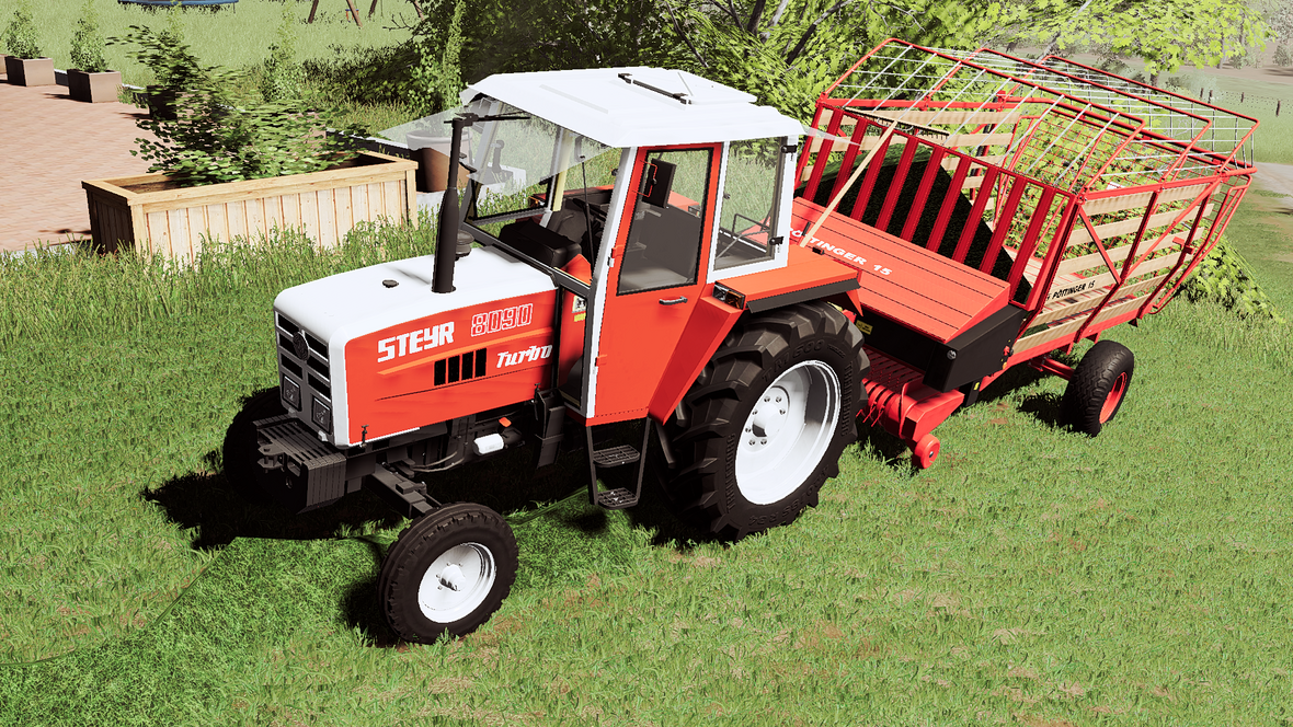 Steyr 8090 am futter holen