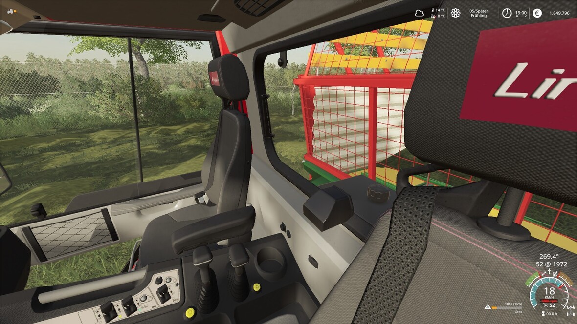 Apfelplantage ausmähen und Schnitt ab in den Kompost