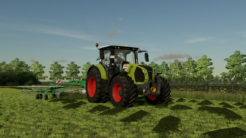 Mit dem Claas Arion ne Runde Schwad legen