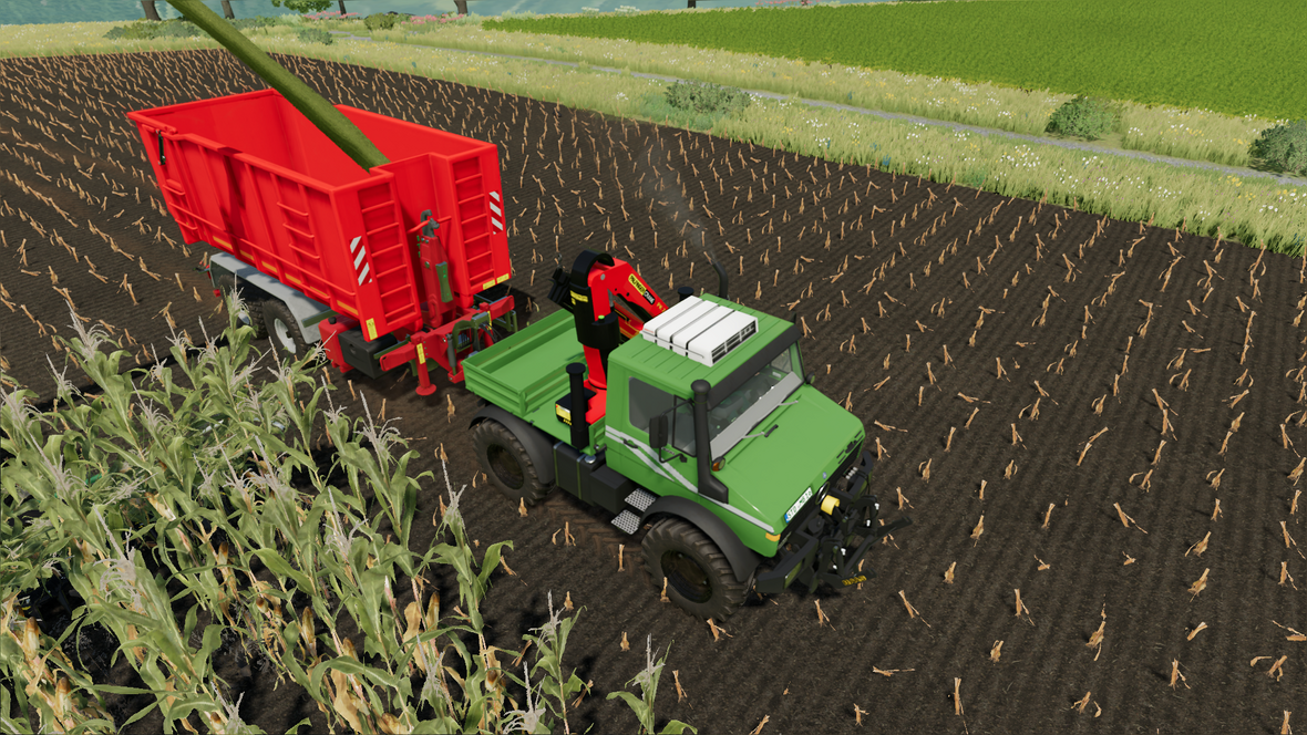 Unimog U1600 mit Palfinger und Abroller