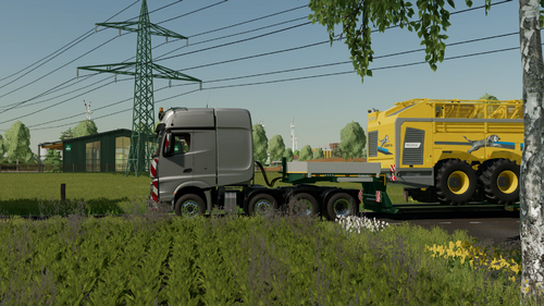 Actros 4163 SLT mit Goldhofer Tiefbett und Ropa Tiger 6S