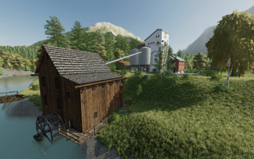 Auch die Mühle hat nun ihren Platz gefunden