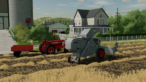Oldtimer Ernte mit Gleaner