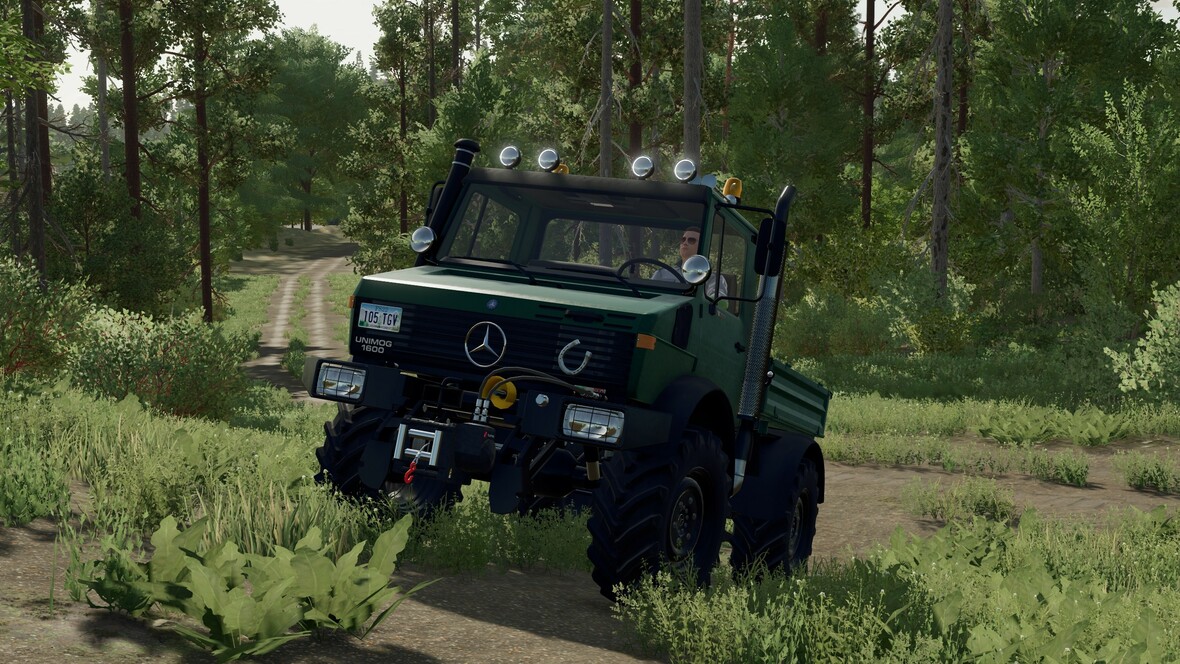 FS22 Unimog mit Seilwinde