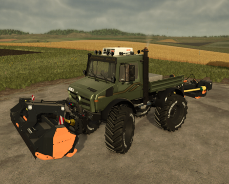 Schoehnaer Unimog U2600 Agrar mit Front und Heck Mulchern