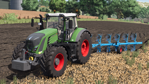 Fendt 933 beim Pflügen auf der Pallegney