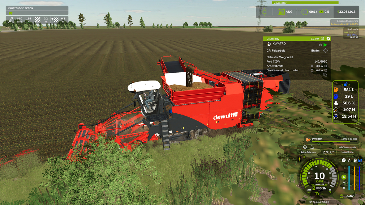 Zwiebel ernten auf der NF_Marsch mit FS25_DewulfKwatro