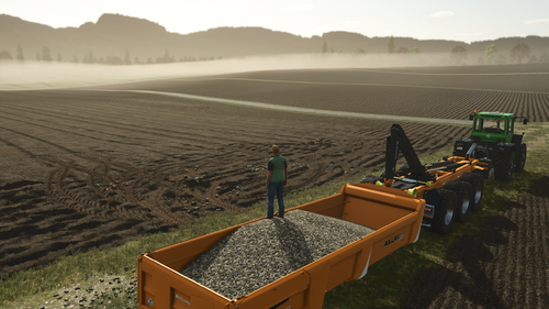 Steine abfahren mit dem MB-Trac