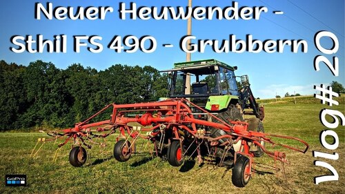 Vlog#20 Heuwender gekauft- Stihl FS 490 C-EM K häckseln - Fendt 722 Grubbern - Niemeyer HR 501