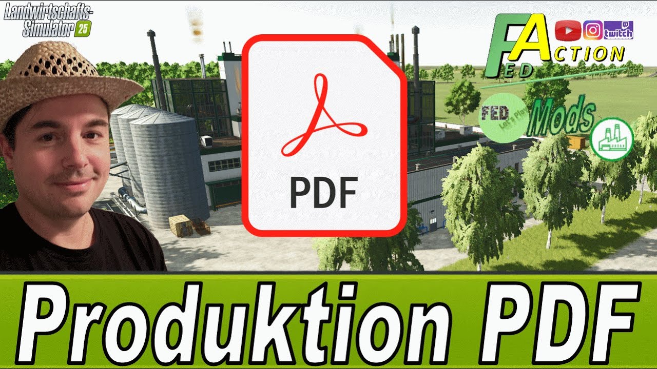 LS25 Fed Produktion Pack PDF Übersicht aller Produktionen Anleitung Produkte Bauplatz #ls25mods
