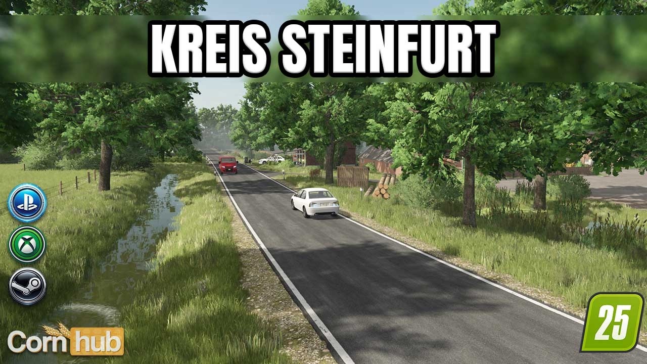 LS25 Kreis Steinfurt – Realistische Münsterland-Map mit 4 Höfen