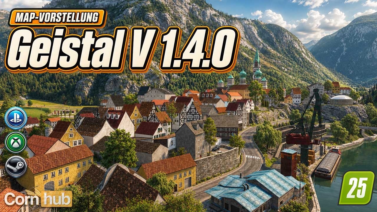 LS25 Geistal – Alpine Voralpen-Map mit 10 Höfen & Heutrocknung