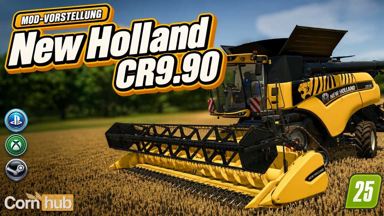 LS25 New Holland CR9.90 – Twin-Rotor-Drescher mit 571 PS