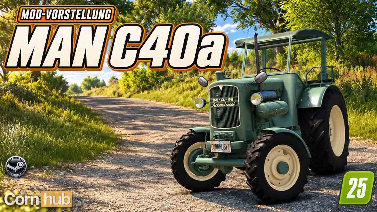 LS25 MAN C40a – Klassischer Oldtimer-Schlepper mit Konfigurationen