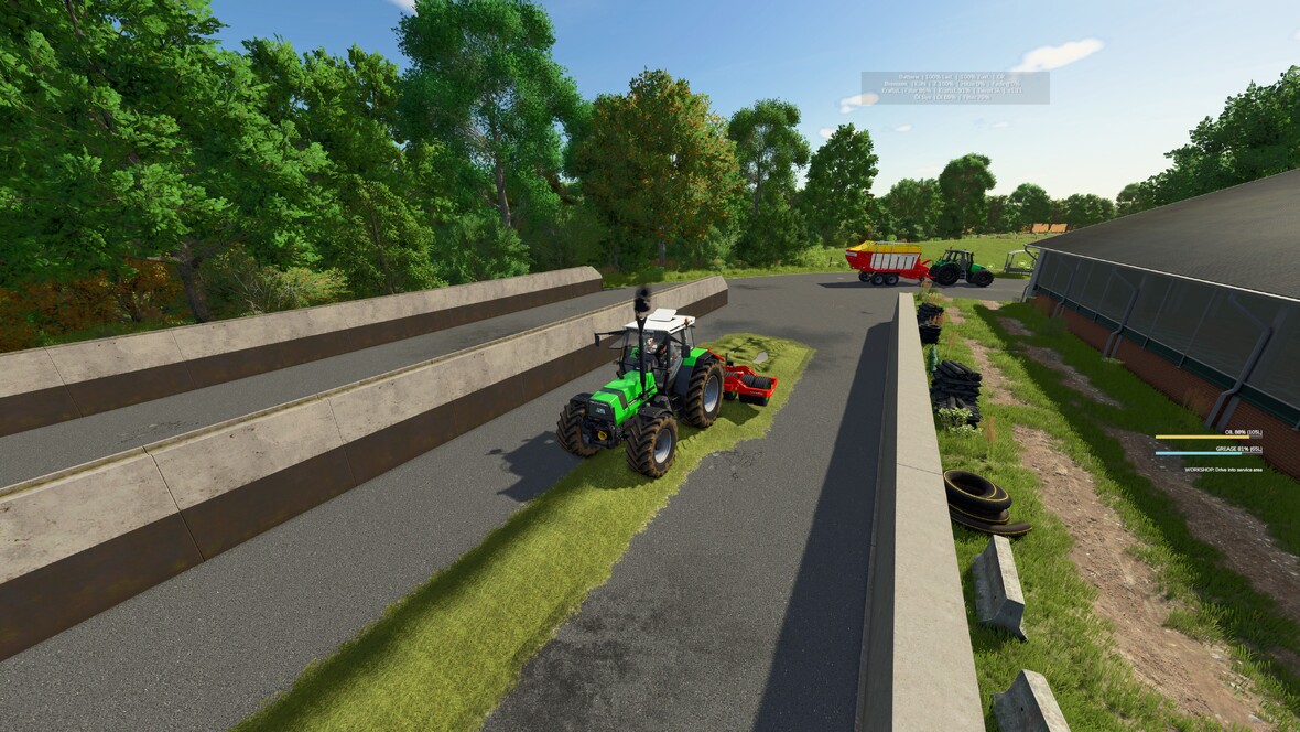 entspannt grassilo fahren